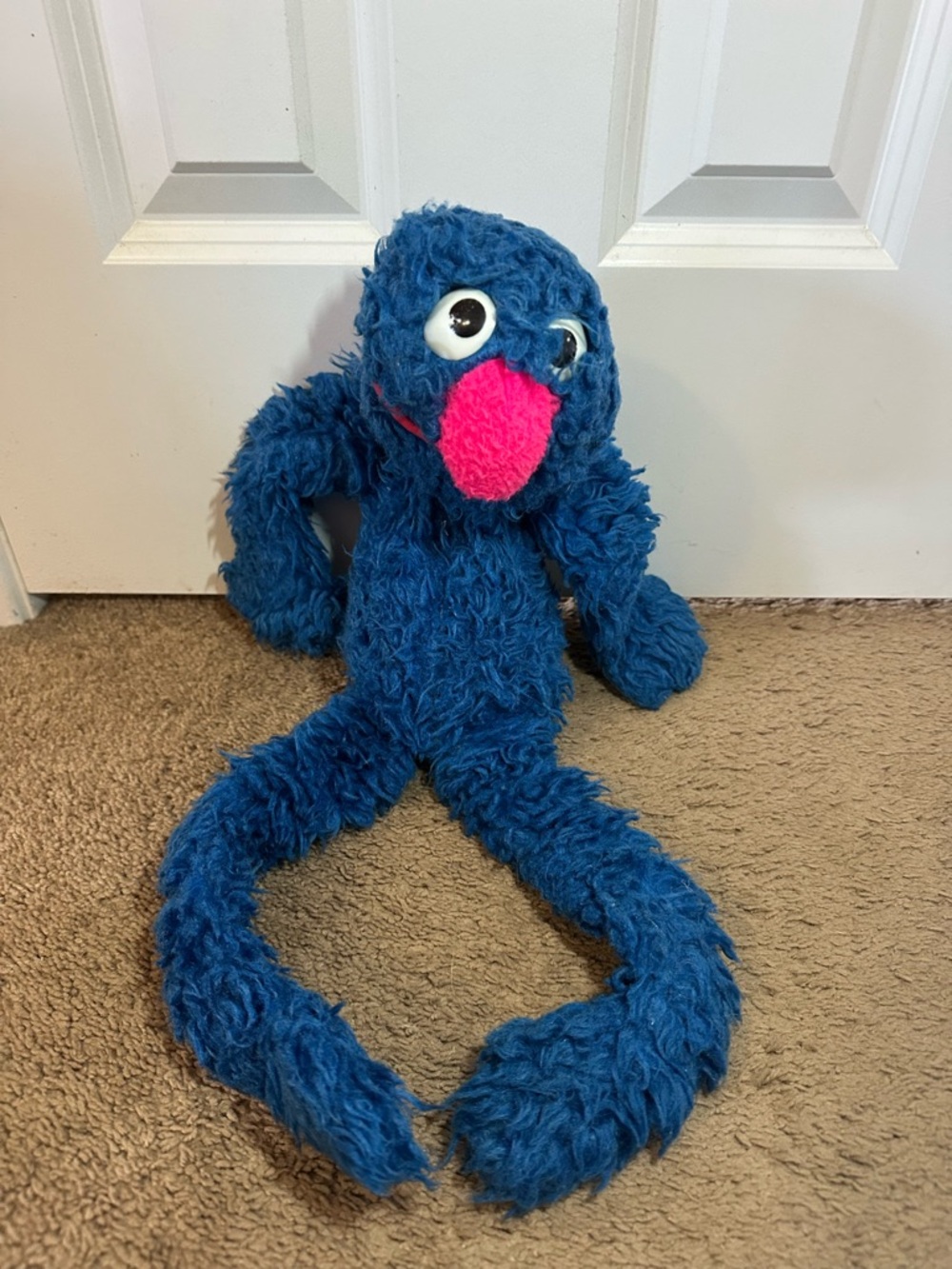 Vintage Sesame Street Grover 21" Muppet Knickerbocker Stuffed Animal Plush Toy